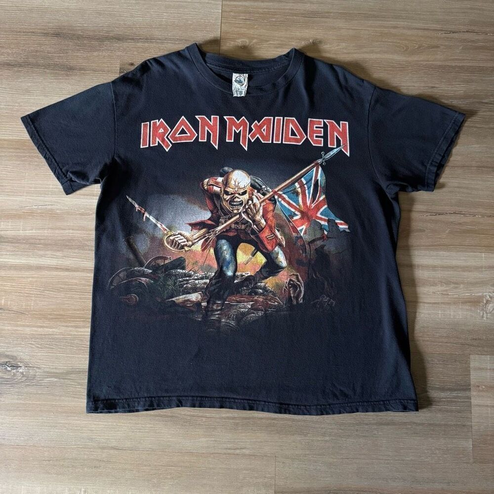 Vintage Iron Maiden Eddie The Trooper Black Shirt Size XL 2004 Y2K Heavy Metal